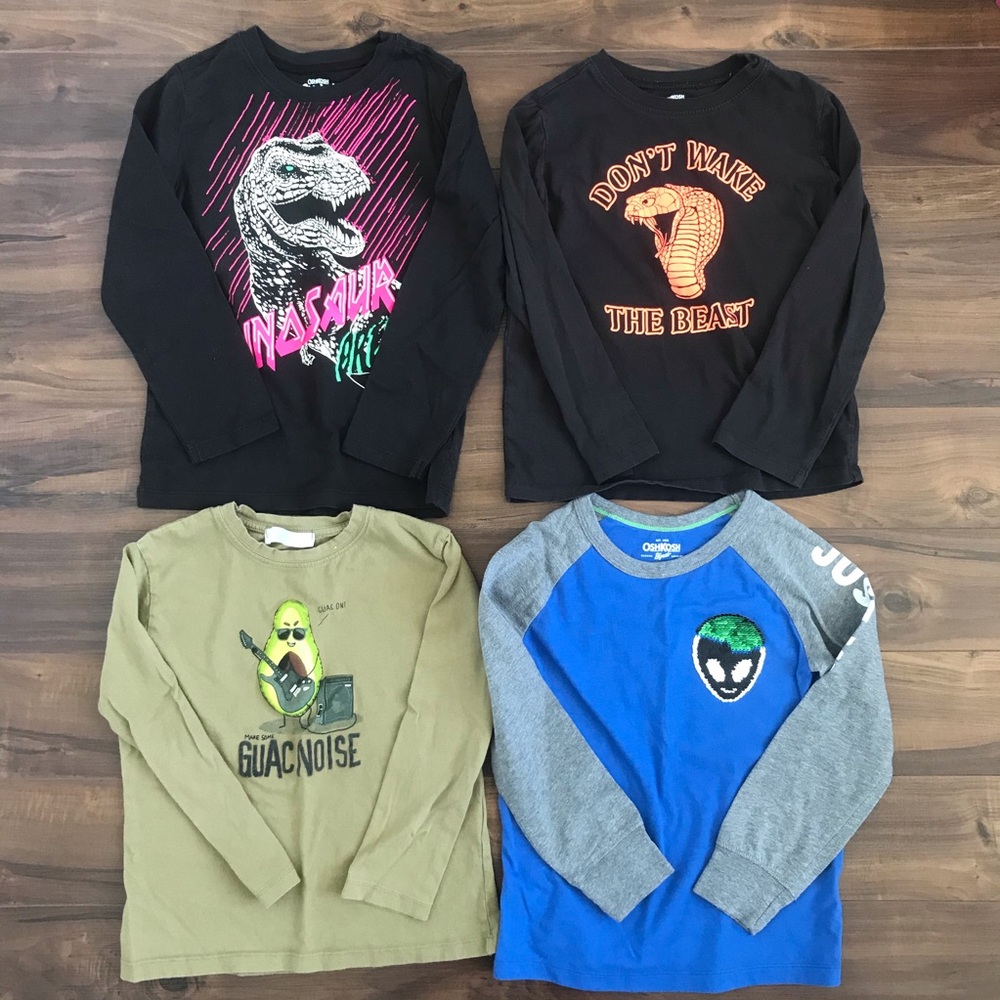 Bundle of 4 boy kids children size 6 long sleeved